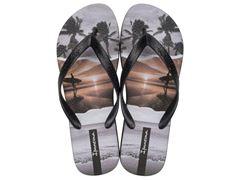 Chinelo Ipanema Classica Urbana Masculino 25373 Preto / Preto / Laranja