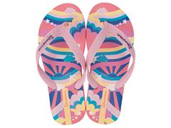 Chinelo Ipanema Temas Infantil Feminino 25479 Rosa / Azul / Amarelo