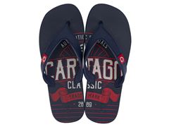 Chinelo Cartago Dakar Adulto 10738 Azul / Vermelho / Bege