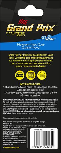 Aromatizantes Grand Prix Palms Carro Novo