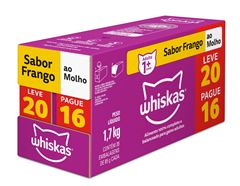 Sachê Whiskas Frango Leve 20 Pague 16 85g