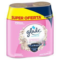 Refil Pack Lembranças de Infância Glade Automatic Frasco 2 Unidades 269ml Cada Spray Refil Super Oferta