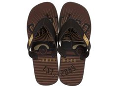 Chinelo Cartago Dakar Adulto 10738 Marrom / Marrom / Amarelo