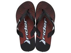 Chinelo Rider Feel Urban Dedo Adulto 12318 Preto / Preto / Vermelho