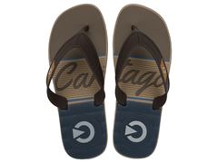 Chinelo Cartago Dakar Adulto 10738 Bege / Marrom / Azul