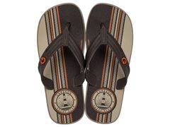 Chinelo Cartago Atlanta Dedo Infantil 11841 Bege / Marrom / Laranja