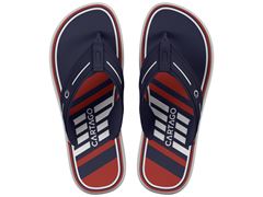 Chinelo Cartago Palermo II Dedo Adulto 12572 Cinza / Azul / Vermelho