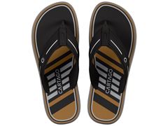 Chinelo Cartago Palermo II Dedo Adulto 12572 Cinza / Preto / Castor
