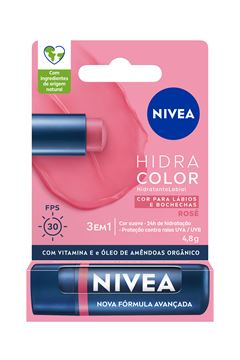 Hidratante Nivea Labial Color Rose 4,8 g