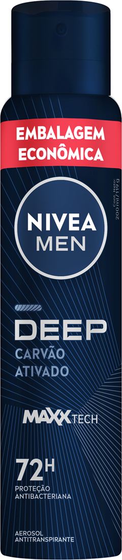 Desodorante Nivea Aero Men Deep Carvao Ativado 200ml