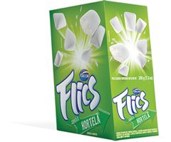 Chiclete Flics Hortelã 204g
