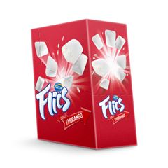 Chiclete Flics Morango 240g
