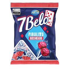 Pirulito 7Belo Framboesa 500g
