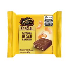 Tablete de Chocolate  Special Castanha de Caju e Amendoim 60g