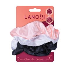 Elástico De Cabelo Lanossi Scrunchies Cetim Pop