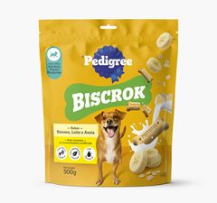Biscrok Pedigree Banana, Leite e Aveia Adulto Racas Pequenas 500g