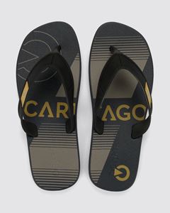 Chinelo Cartago Dakar Adulto 10738 Cinza / Preto / Amarelo