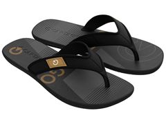 Chinelo Cartago Dakar Dedo Infantil 10808 Cinza / Preto/ Amarelo