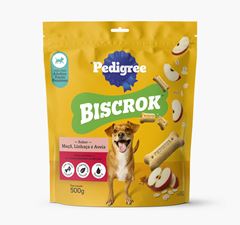 Biscrok Pedigree Maca, Linhaca e Aveia Adulto Racas Pequenas 500g