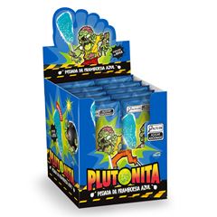 Pirulito Plutonita Explosivo Pegada da Framboesa Azul 132g