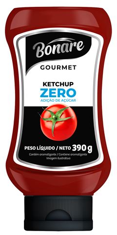 Ketchup Bonare Top Down Gourmet Zero 390g