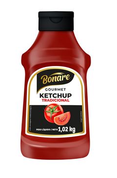 Ketchup Bonare Goumet Tamanho Familia Tradicional 1,02Kg