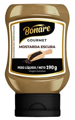 Mostarda Bonare Top Down Gourmet Escura 190g