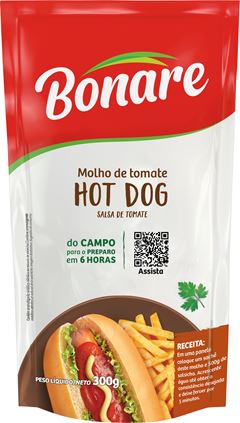 Molho de Tomate Bonare Hot Dog Sache 300g