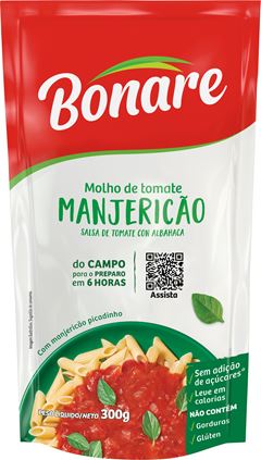 Molho de Tomate Bonare Manjericao Sache 300g