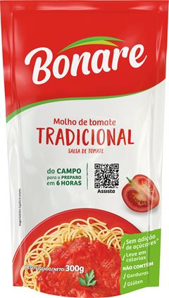 Molho de Tomate Bonare Tradicional Sache 300g