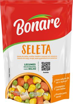 Seleta de Legumes Com Milho Bonare Sache 170g