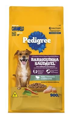 Ração Pedigree Raças Pequenas Adulto Peru, Cenoura e Espinafre 900g