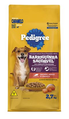 Racao Pedigree Racas Pequenas Adulto Salmao, Arroz e Linhaca 2,7Kg