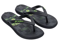 Chinelo Rider R1 Style Dedo Infantil 11957 Preto/ Preto/ Verde