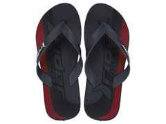 Chinelo Rider Feel Urban Dedo Adulto 12318 Cinza / Cinza / Vermelho