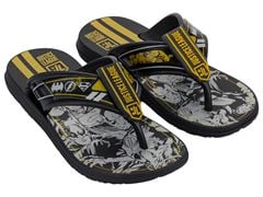 Chinelo Liga da Justica Intense Super Flop Infantil 23439 Preto / Cinza / Amarelo