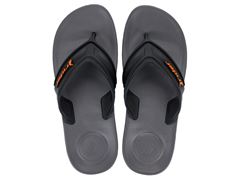 Chinelo Rider Trace Dedo Ad 12608 Cinza / Preto / Laranja