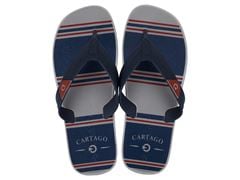 Chinelo Cartago Atlanta II Dedo Adulto 12432 Cinza 
Claro / Azul / Vermelho