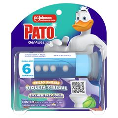 Detergente Sanitário Pato Gel Adesivo Violeta Virtual Refil Com 6 Discos