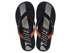 Chinelo Rider R1 Prime Dedo Ad 12438 Preto / Laranja / Bege