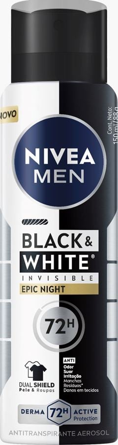 Desodorante Nivea Aero Black & White Invisible Epic Night 150ml