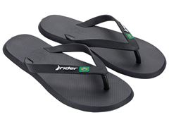 Chinelo Rider R1 Brasil Dedo Ad 12621 Preto / Preto / Branco