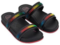 Chinelo Ipanema Shine Slide Trendy Infantil 27575 Preto / Rosa