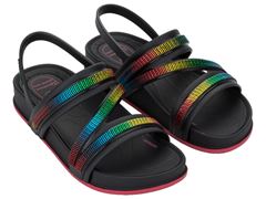 Sandália Ipanema Shine Trendy Baby 27577 Preto / Rosa