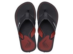 Chinelo Rider Sense Dedo Infantil 12702 Preto / Preto / Vermelho