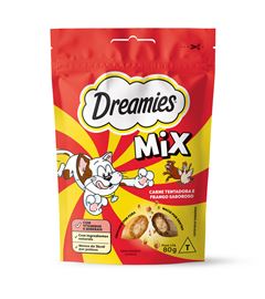 Petisco Dreamies Carne e Frango 80g