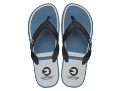 Chinelo Cartago Lugano Dedo Ad 12777 Azul / Preto / Cinza