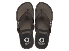 Chinelo Cartago Lugano Dedo Ad 12777 Marrom / Marrom Escuro